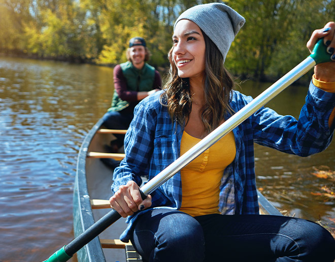 canoeing on the weekend