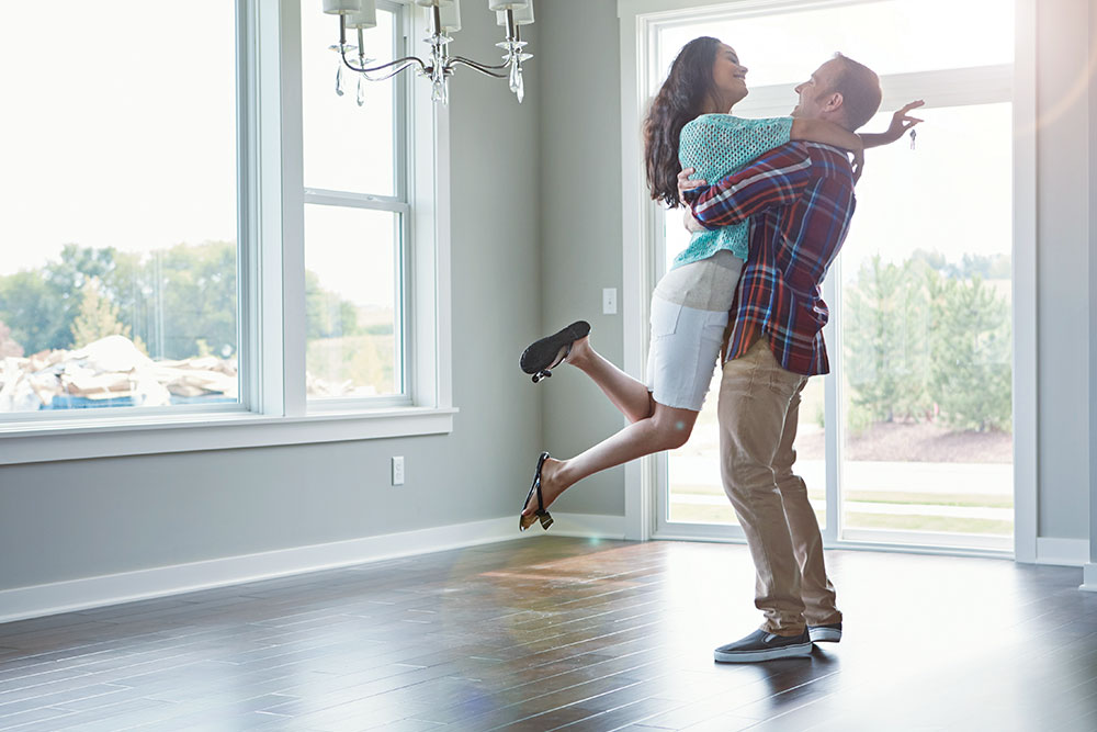 couple in new house