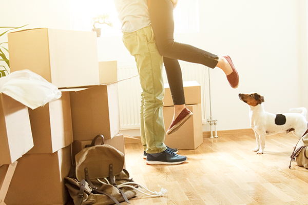 couple excited about their new home